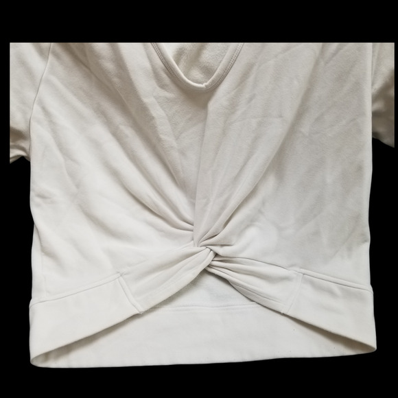Fabletics Sydney Hoodie Sweatshirt Womens XS White Twist Front - Picture 9 of 11